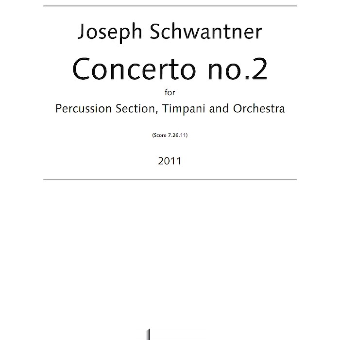 Percussion Concerto #2 – Schott Title Page